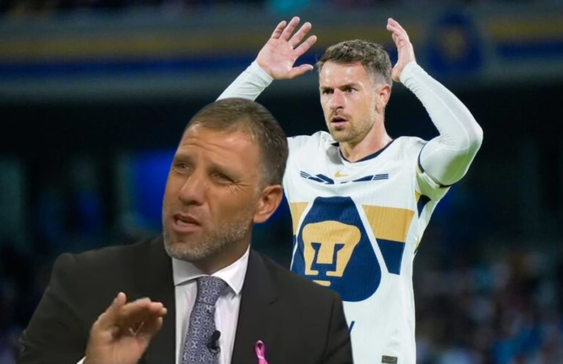 Alberto García Aspe y Aaron Ramsey/Foto El Heraldo de San Luis Potosí.