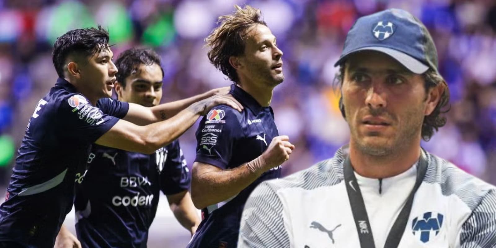 Aldo de Nigris junto a futbolistas de Rayados / FOTO EL SEMINARIO DE NUEVO LEÓN
