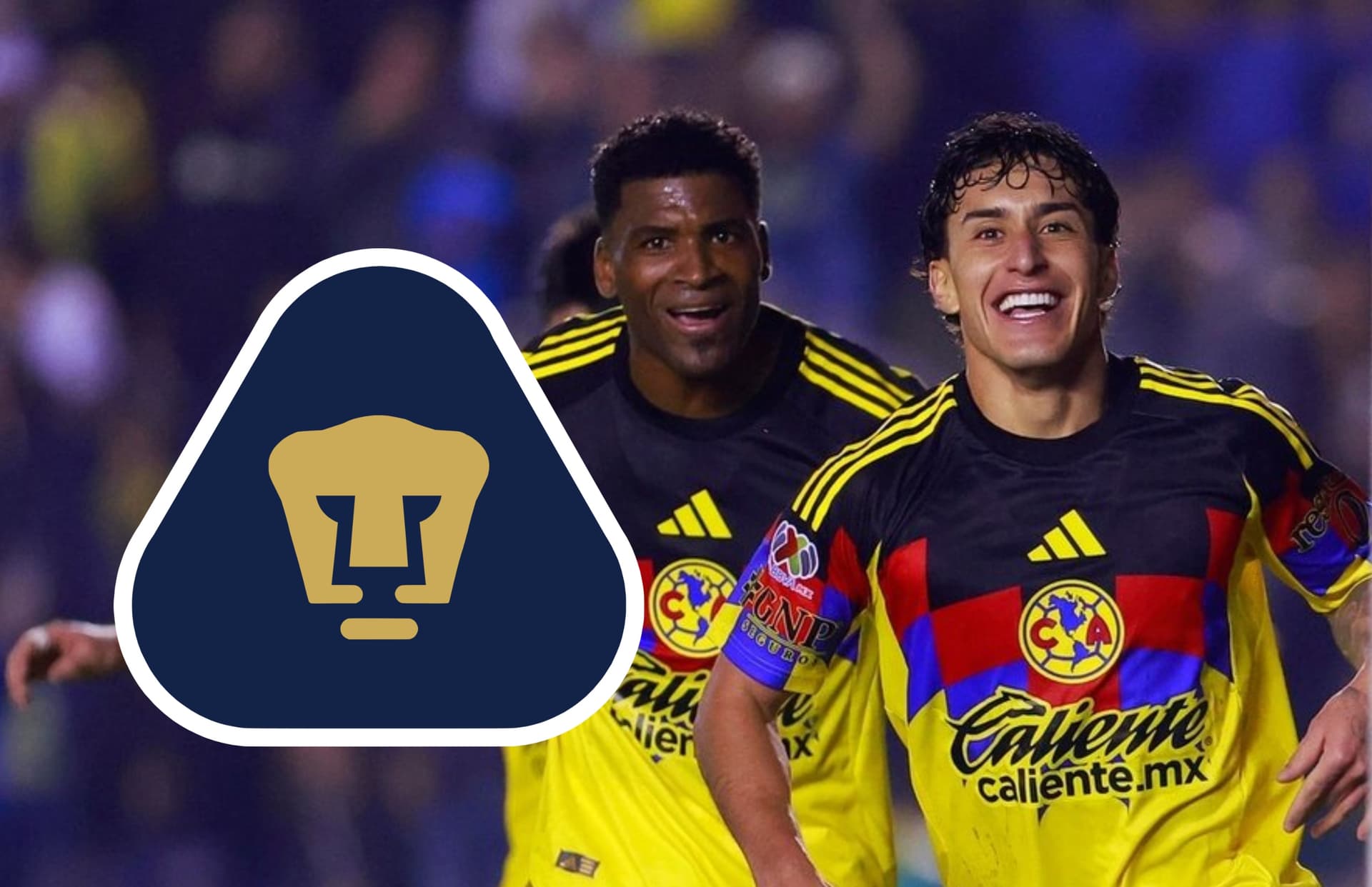 Alejandro Zendejas y Raúl Zúñiga, escudo de Pumas/ Foto EFE Sáshenka.