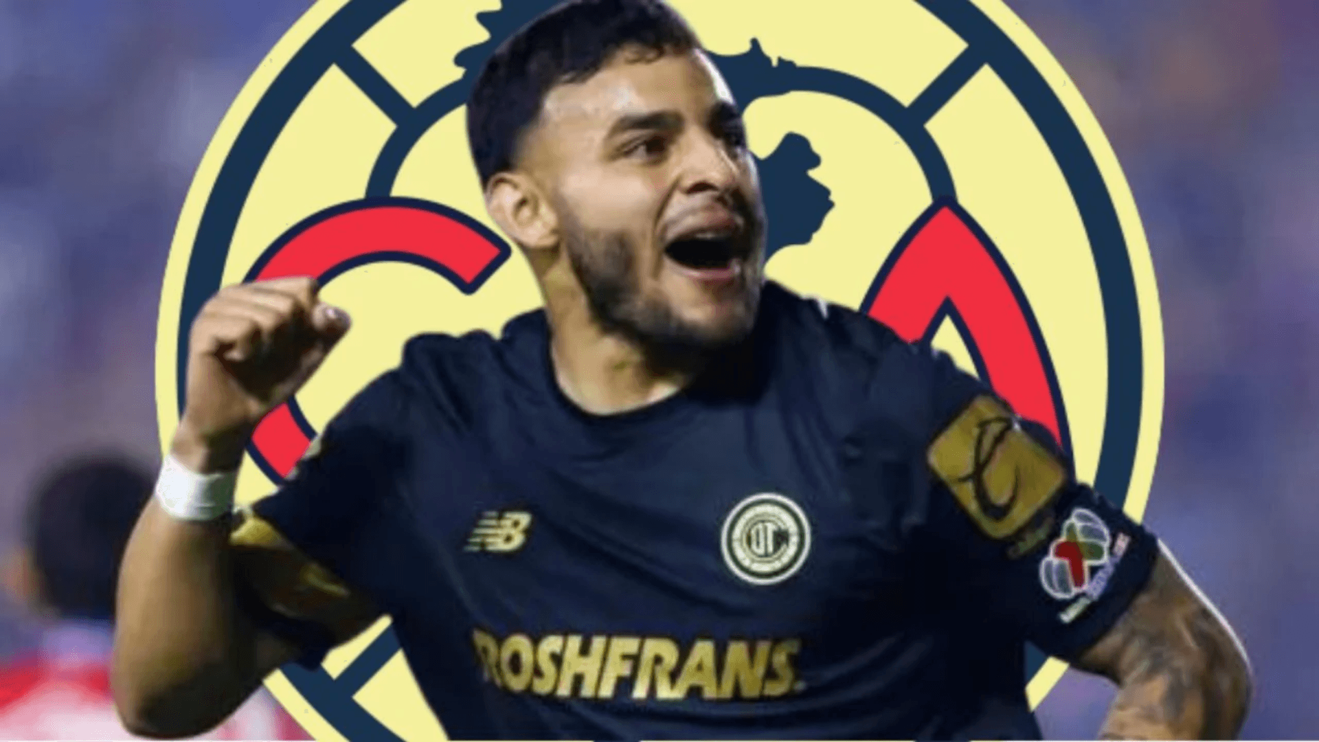 Alexis Vega con la playera de Toluca (Fuente: Pasión Águila)