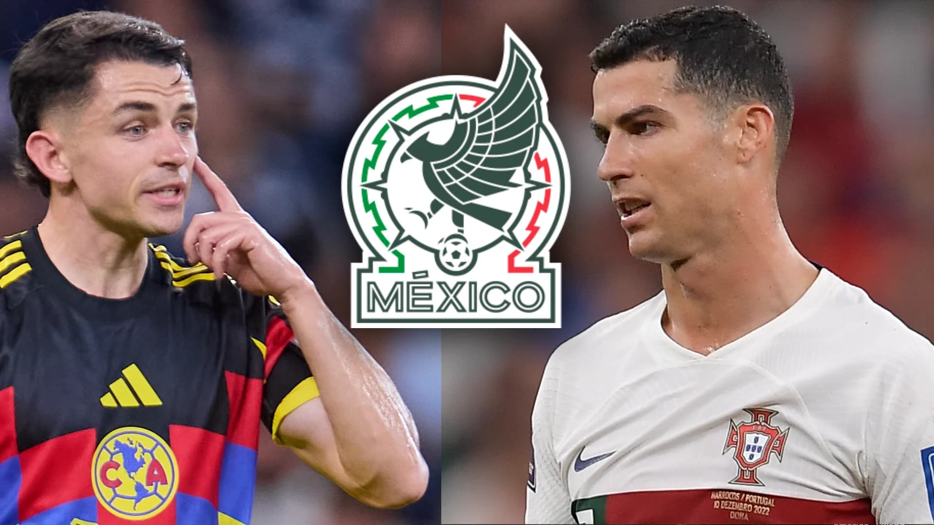 Álvaro Fidalgo con el América y Cristiano Ronaldo con Portugal