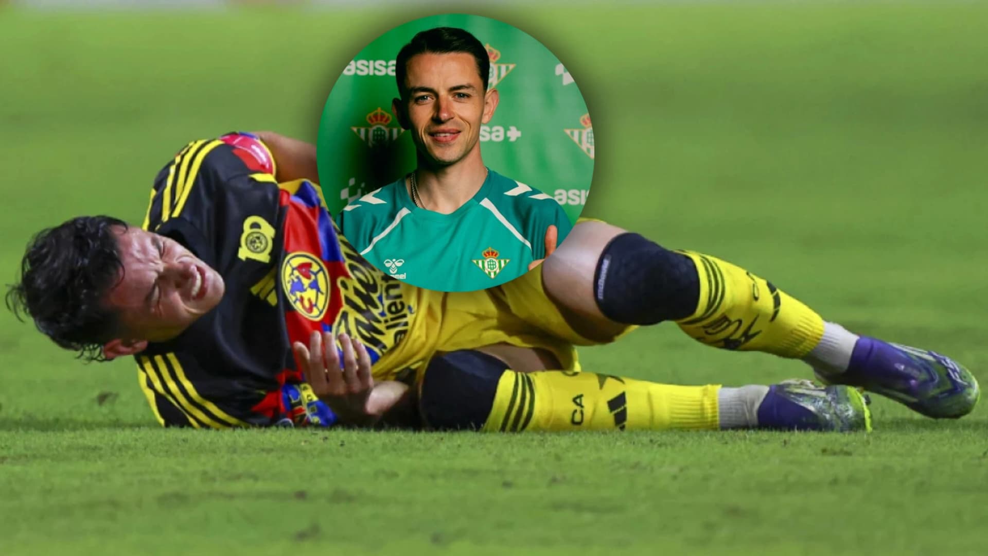 Álvaro Fidalgo lesionado en el Club América