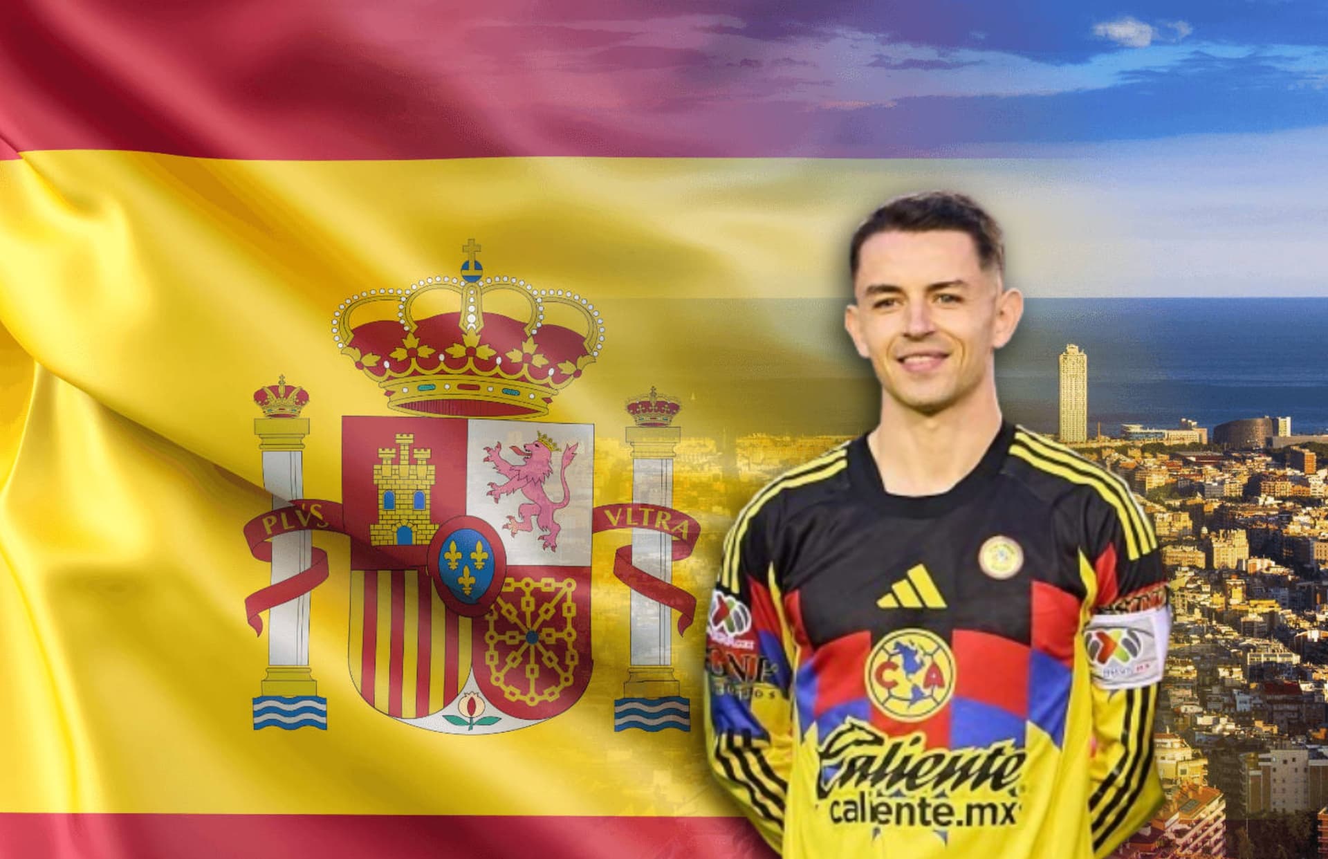 Álvaro Fidalgo sonriente/ Foto Club América.