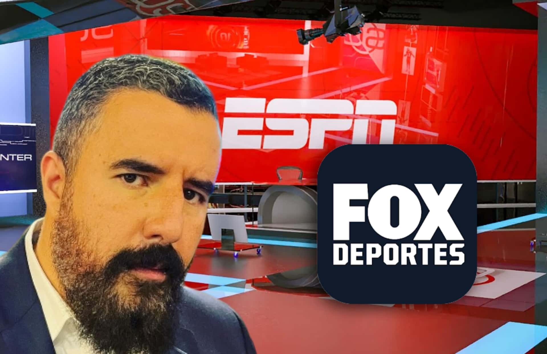 Álvaro Morales y logos de ESPN y FOX/Foto Render Hub.