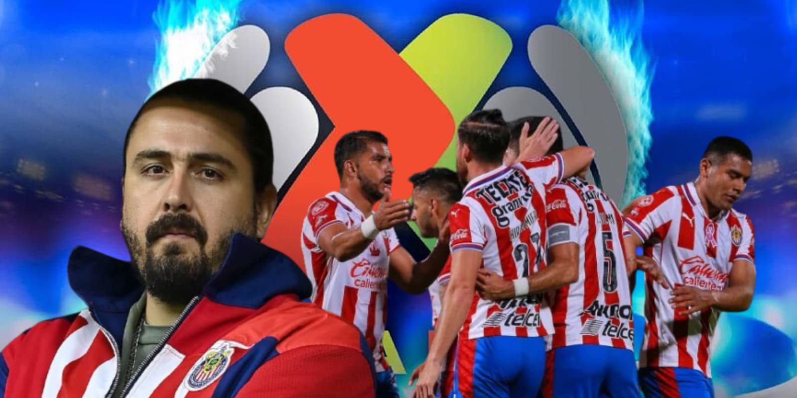 Amaury Vergara junto a futbolistas de Chivas / FOTO FUTBOL TOTAL