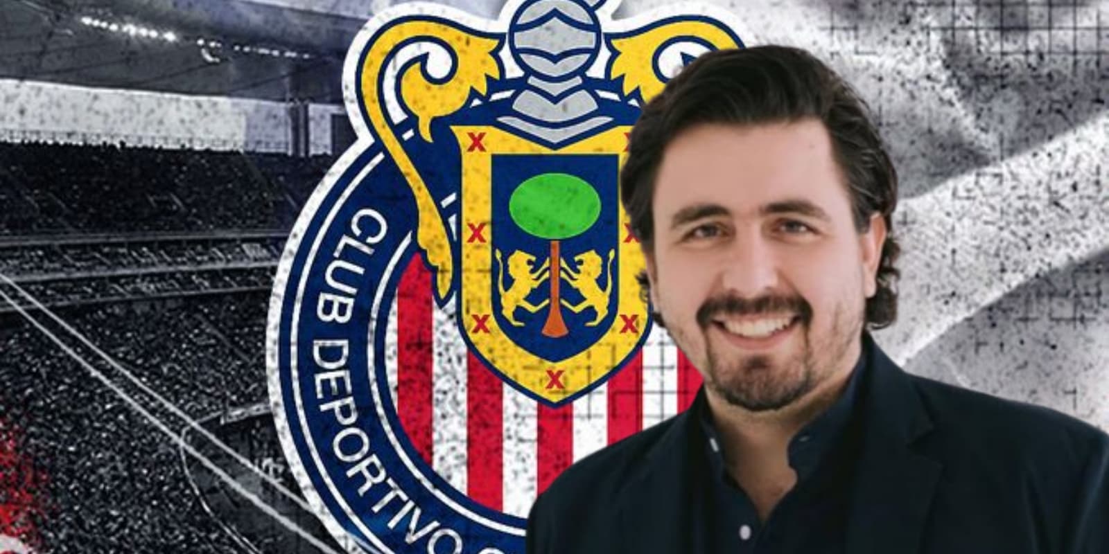 Amaury Vergara junto al escudo de Chivas / FOTO IMDB