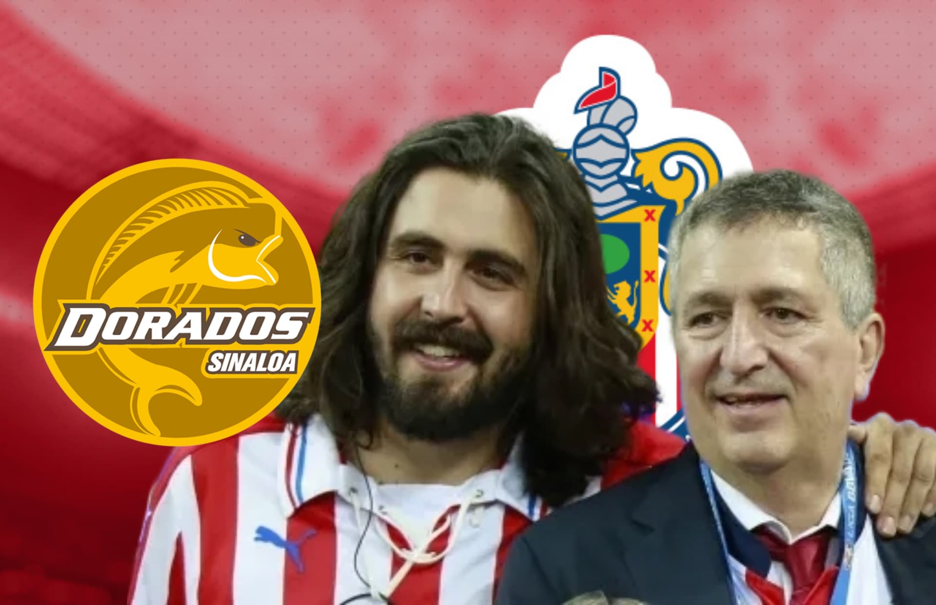 Amaury y Jorge Vergara, escudo de Dorados/Foto ESPN.