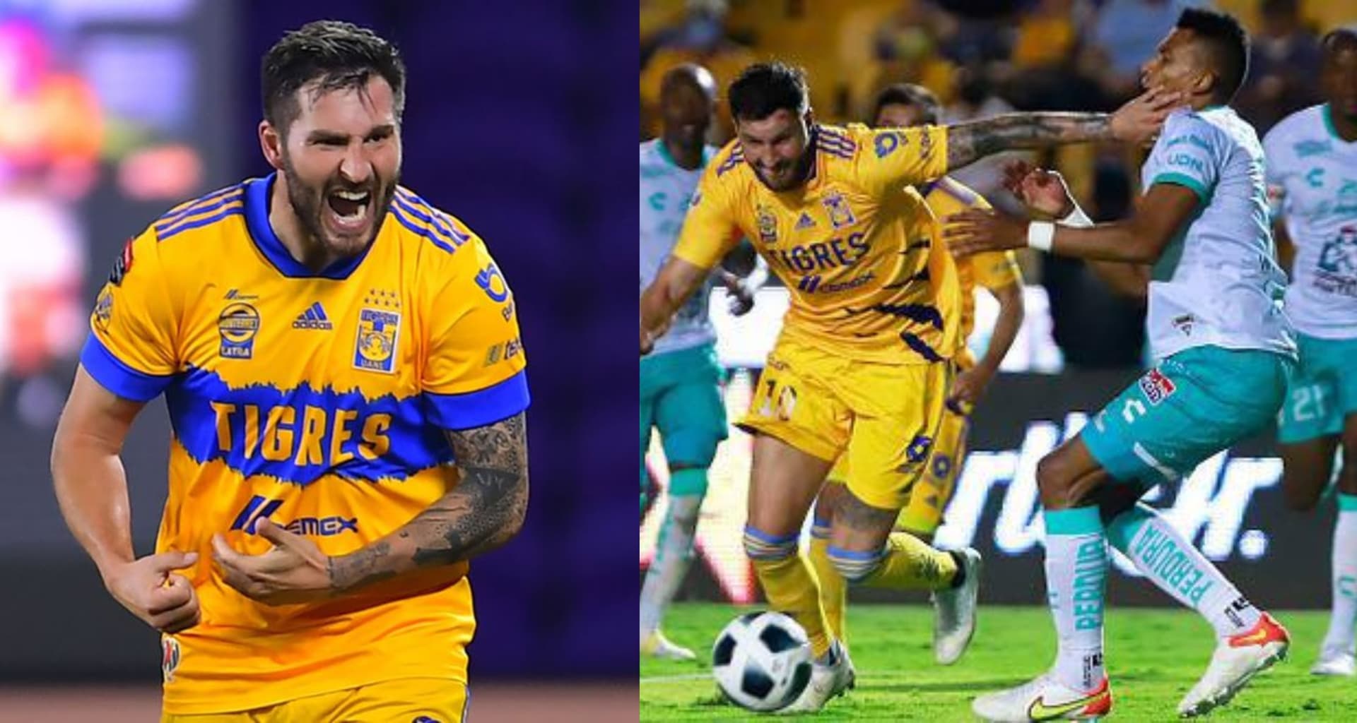 André Gignac de nueva cuenta se enojó con un futbolista de los Tigres. El francés le recriminó a Luis Rodríguez por una jugada puntual.