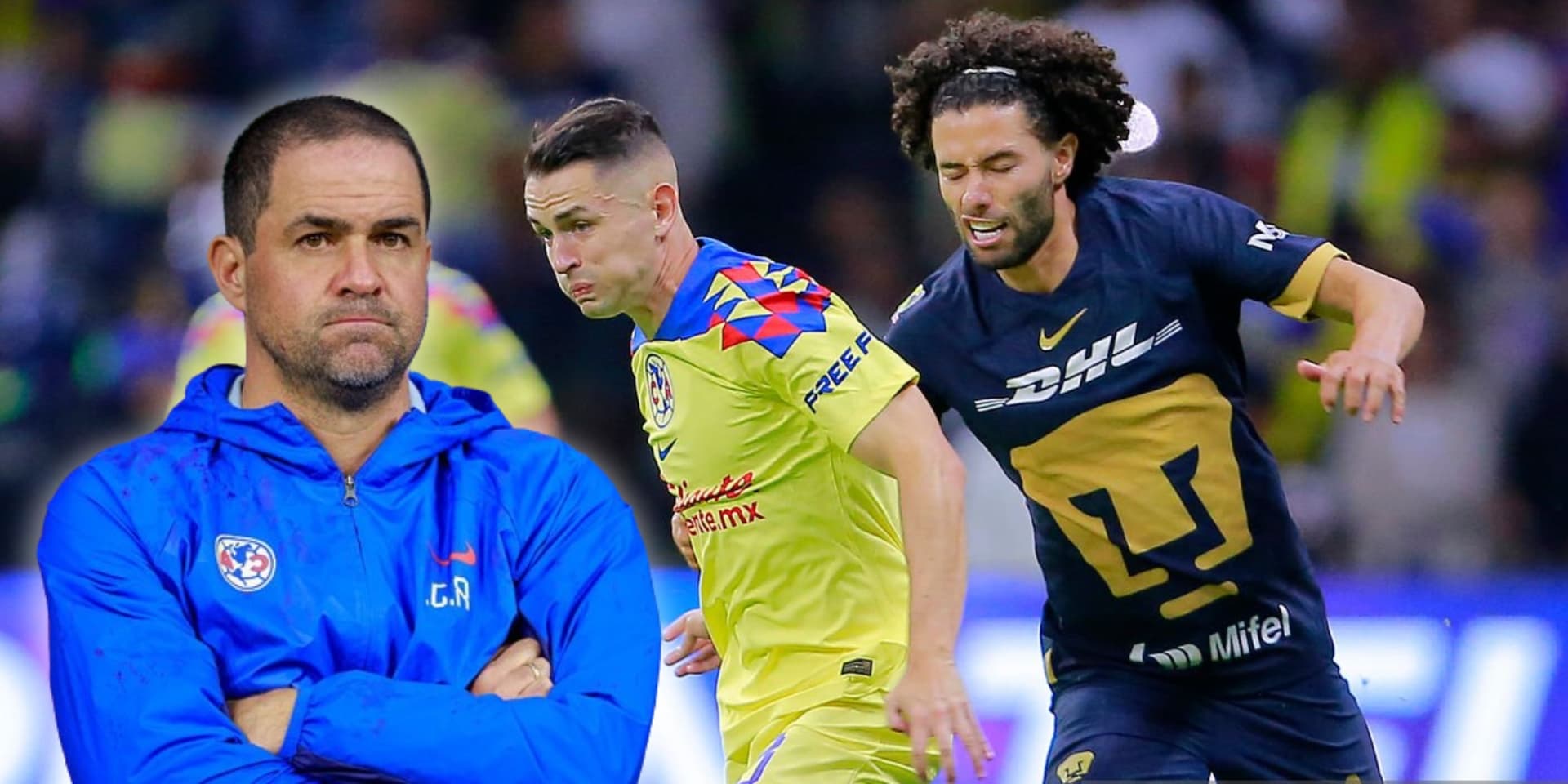 André Jardine dirigiendo el duelo América vs. Pumas / Foto: Getty Images