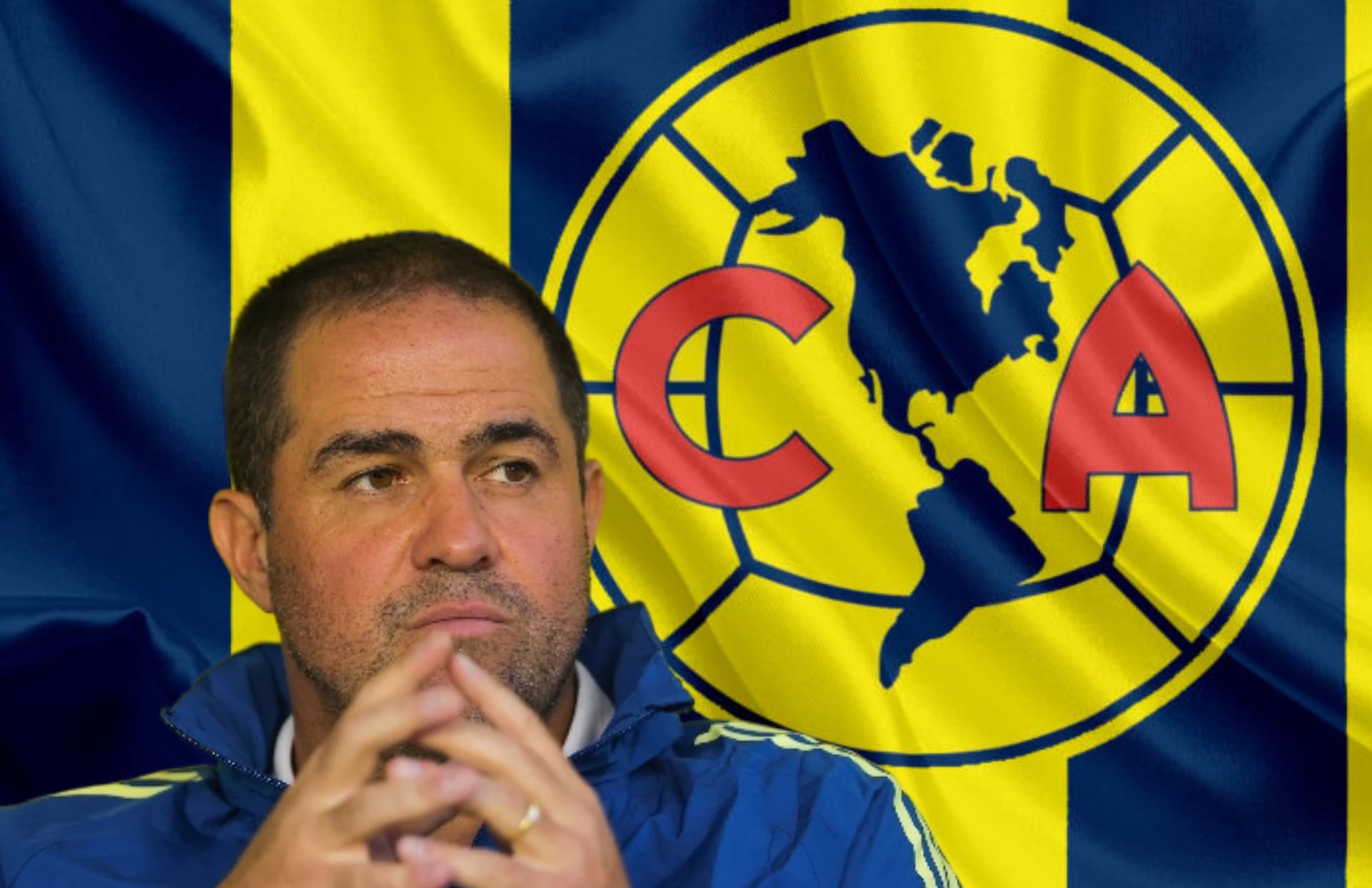 André Jardine y escudo del América/Foto Besthqwallpapers.