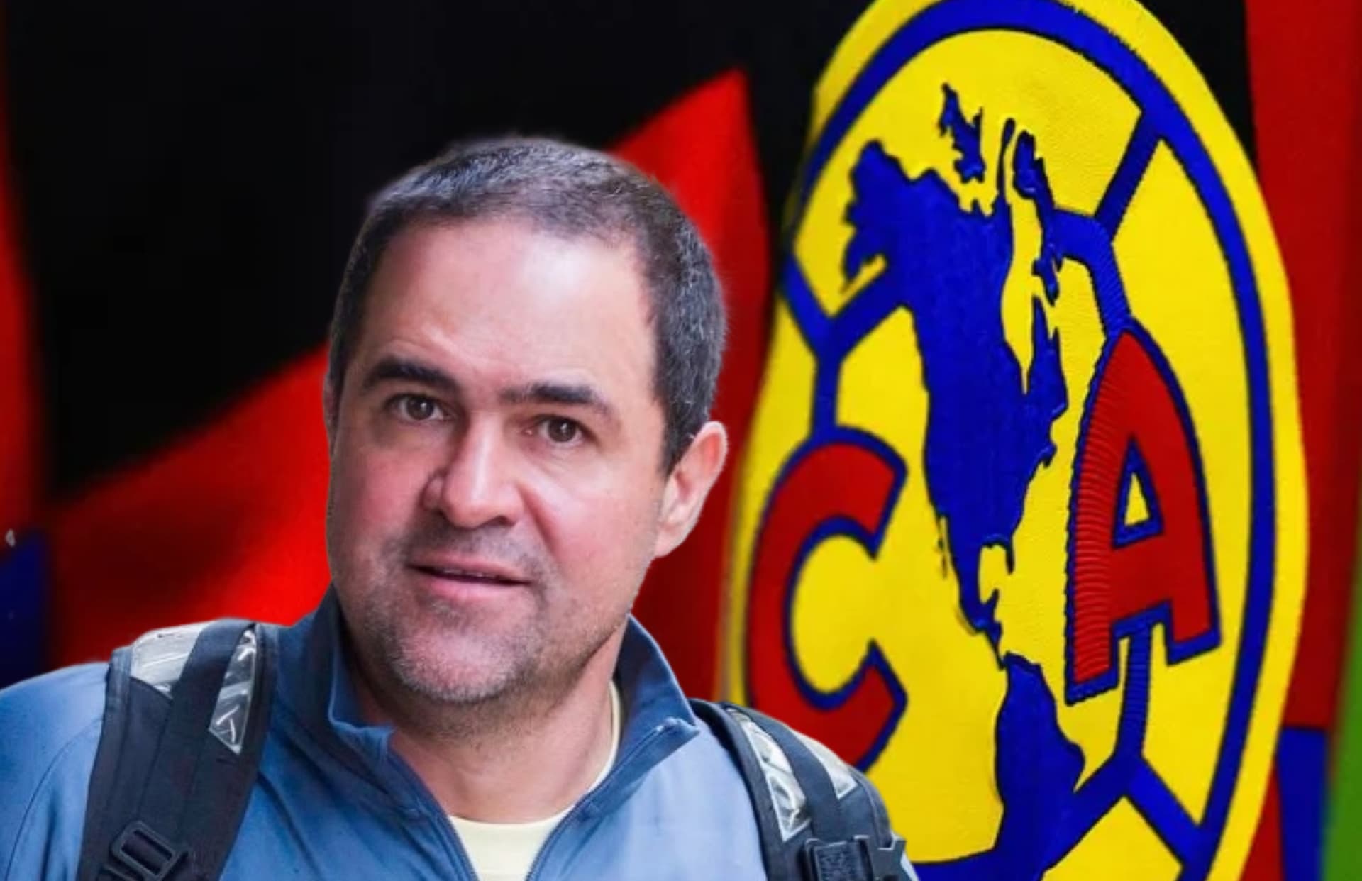 André Jardine y escudo del América/Foto Imago 7.