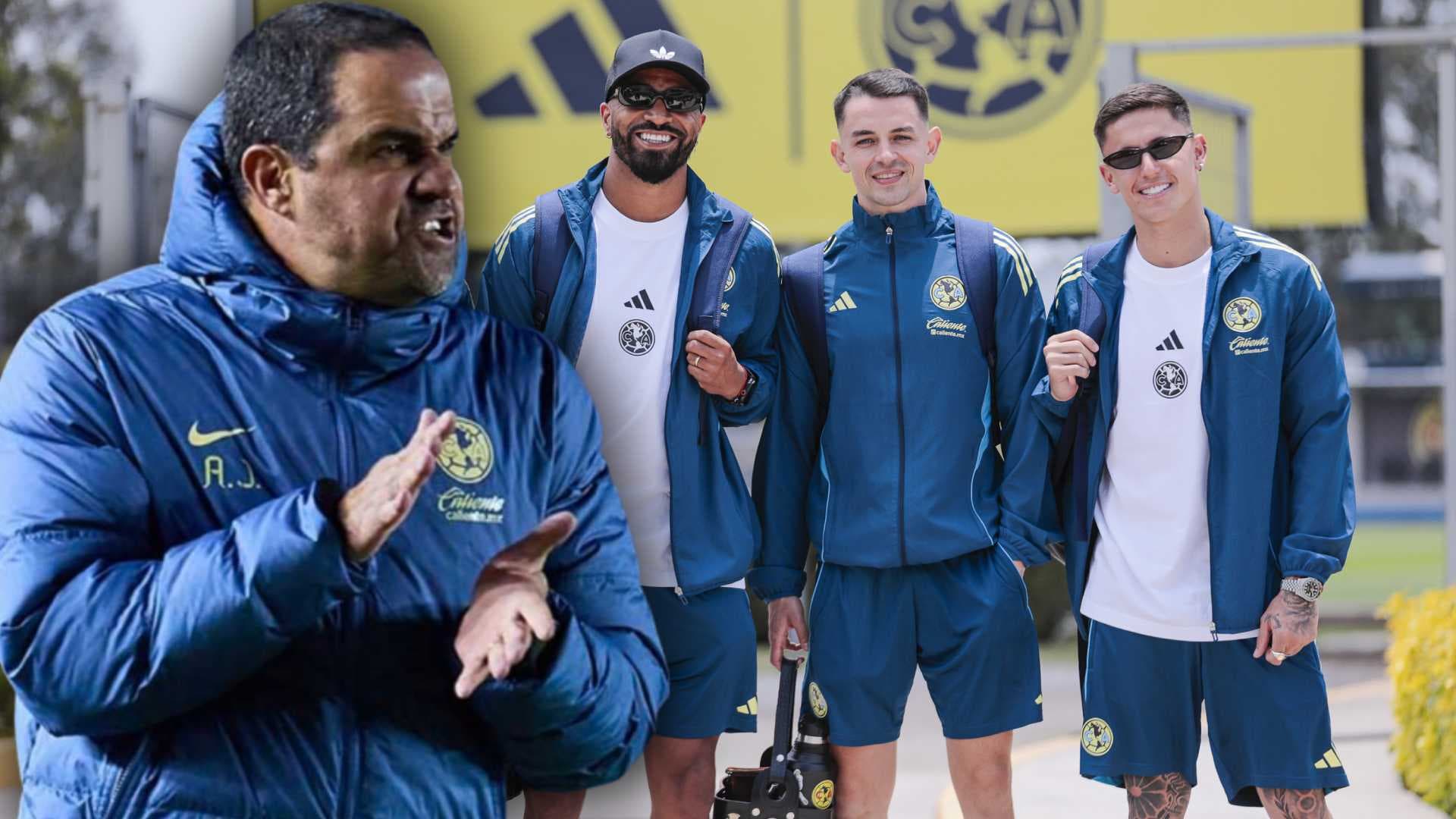 André Jardine y jugadores del América