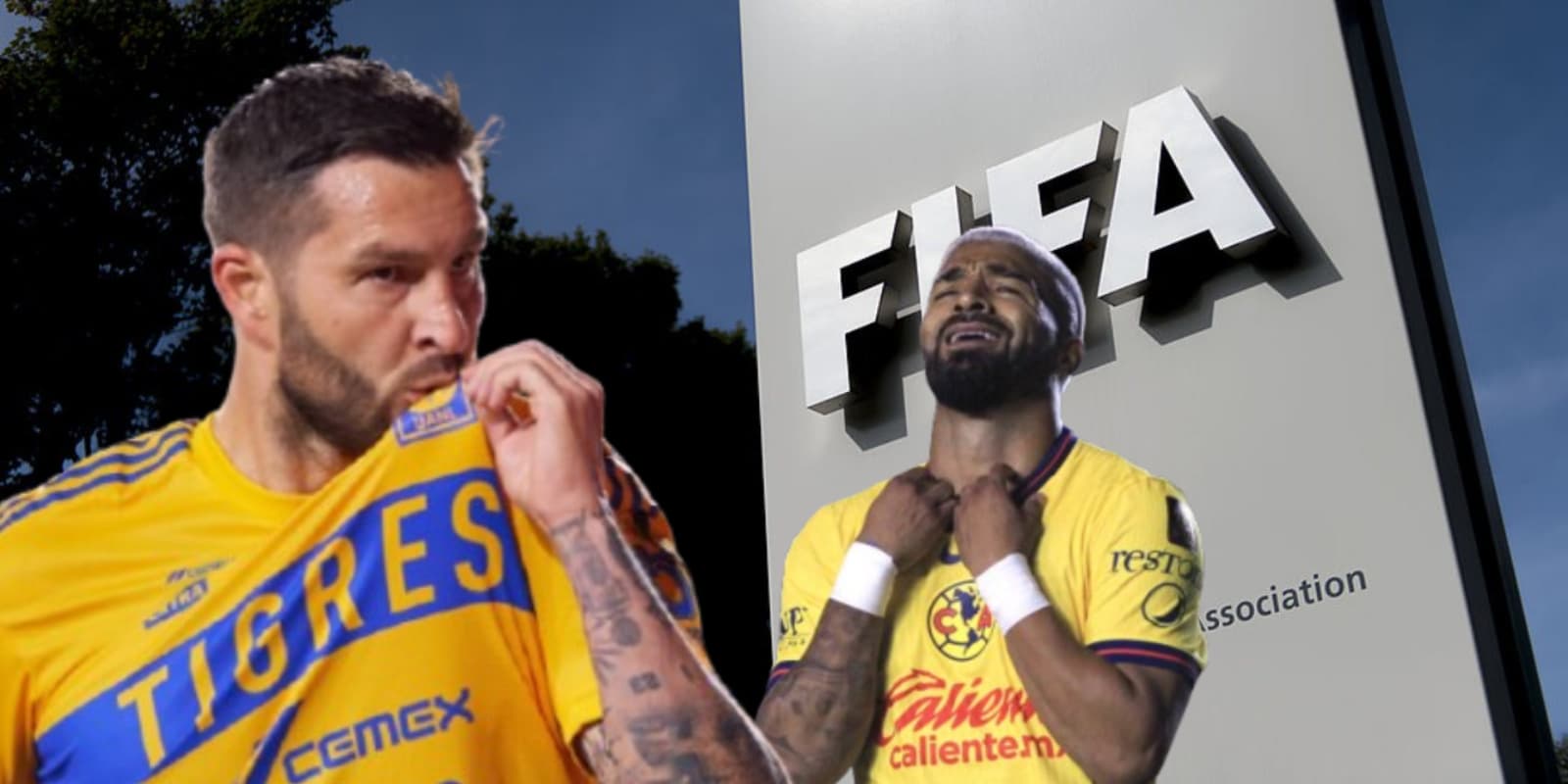 André Pierre Gignac junto a Rodrigo Aguirre / FOTO TV AZTECA