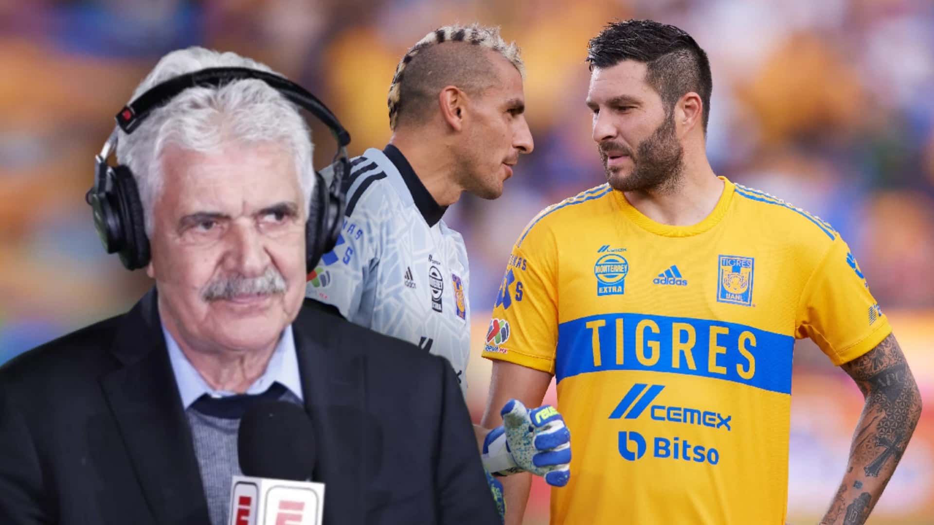 André-Pierre Gignac junto con Nahuel Guzmán en Tigres y Ricardo Ferretti
