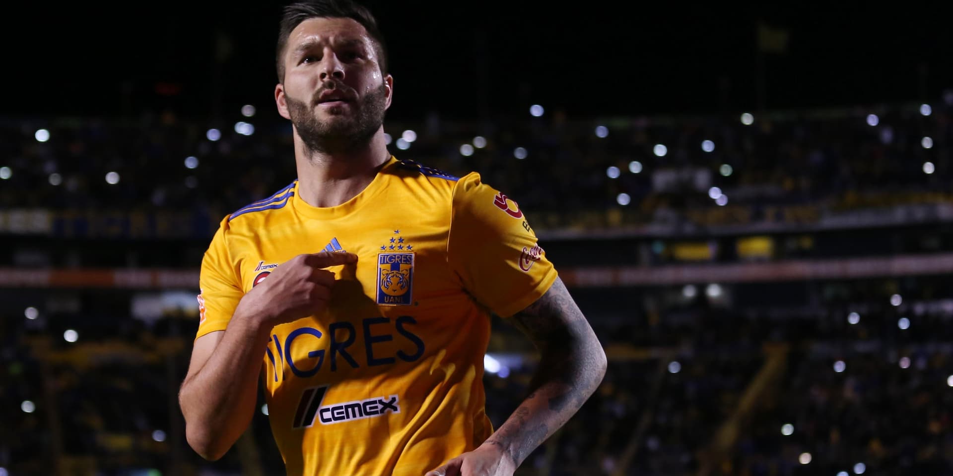 André-Pierre Gignac llego a la cifra de 100 goles en el universitario y 155 con la playera de tigres.