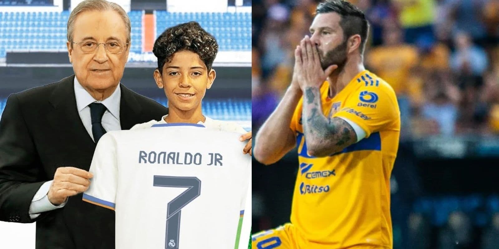 André-Pierre Gignac reveló el equipo donde juega su hijo; mientras Cristiano Ronaldo puso a su hijo en el Real Madrid