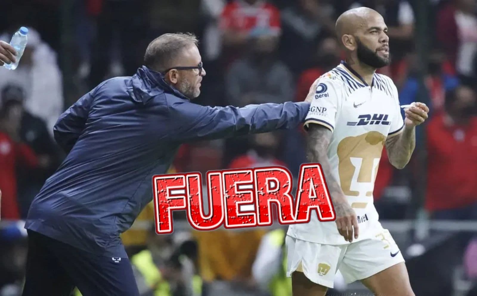 Andrés Lillini y Dani Alves, los dos más señalados por el fracaso de Pumas y su futuro.