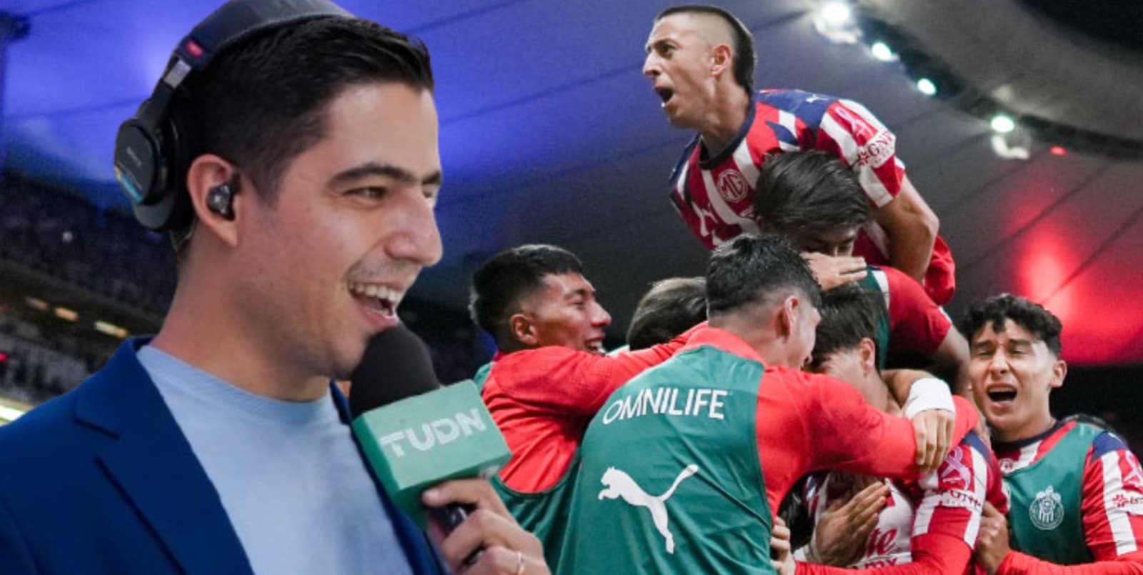 Andrés Vaca junto a futbolistas de Chivas / FOTO RÉCORD