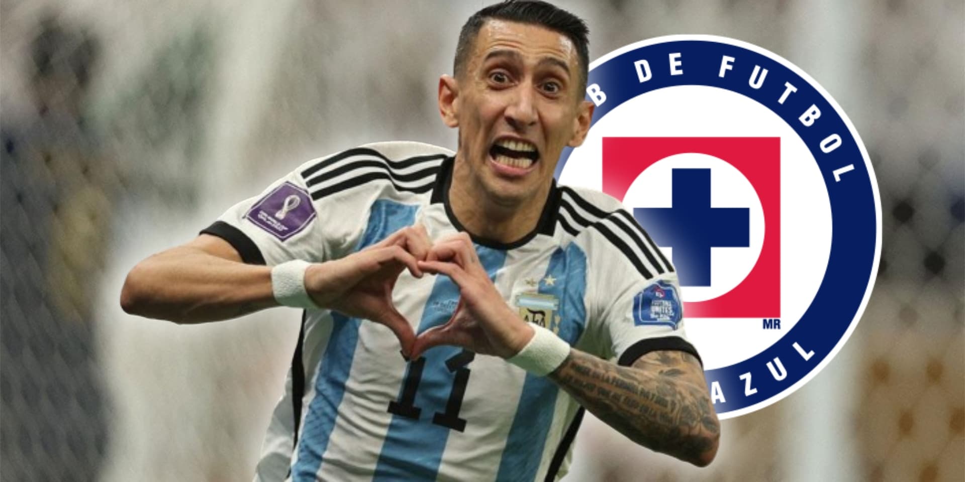 Ángel Di María festejando un gol con la playera de la Selección Argentina