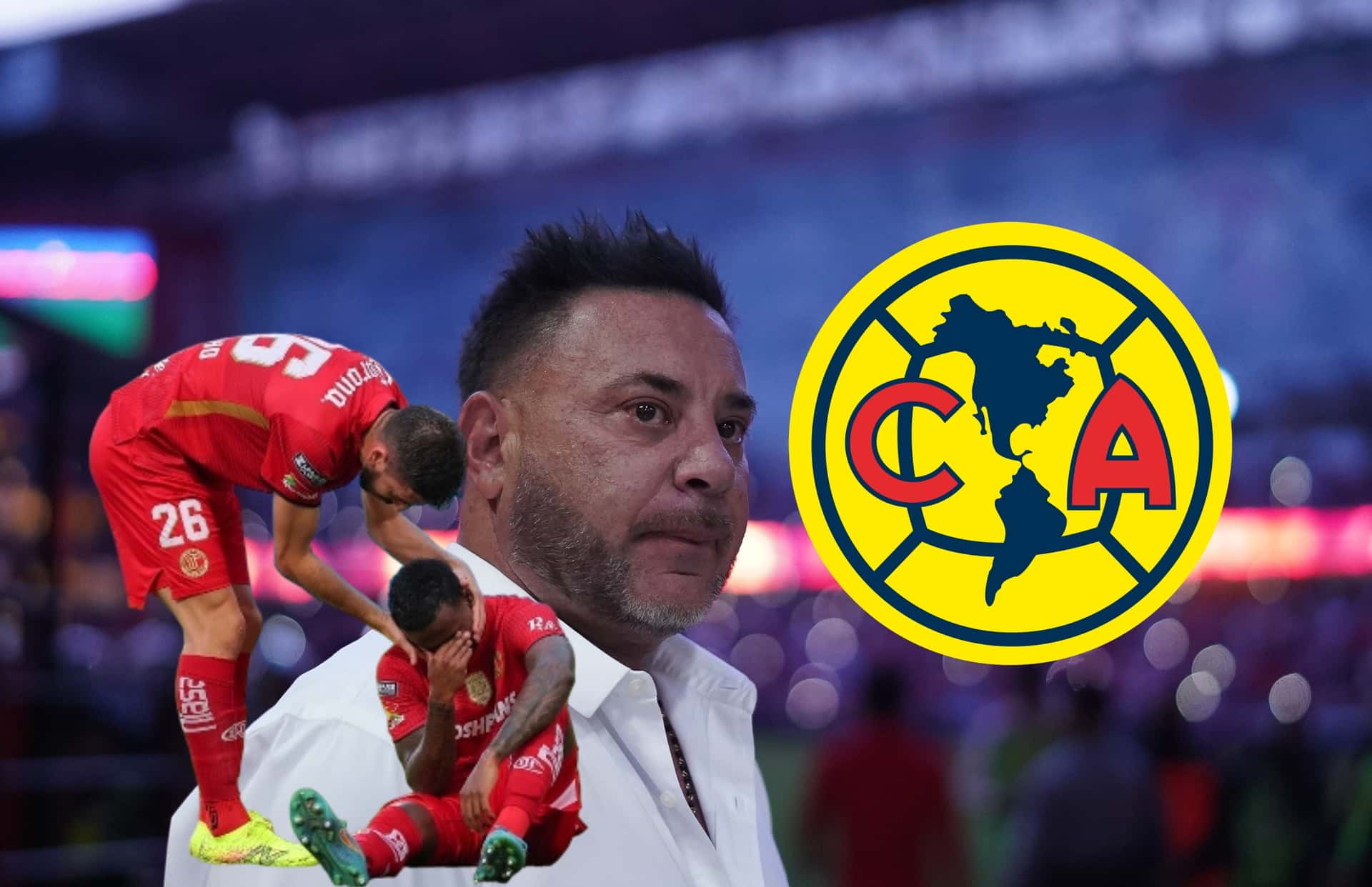 Antonio Mohamed y jugadores de Toluca/Foto Imago 7.