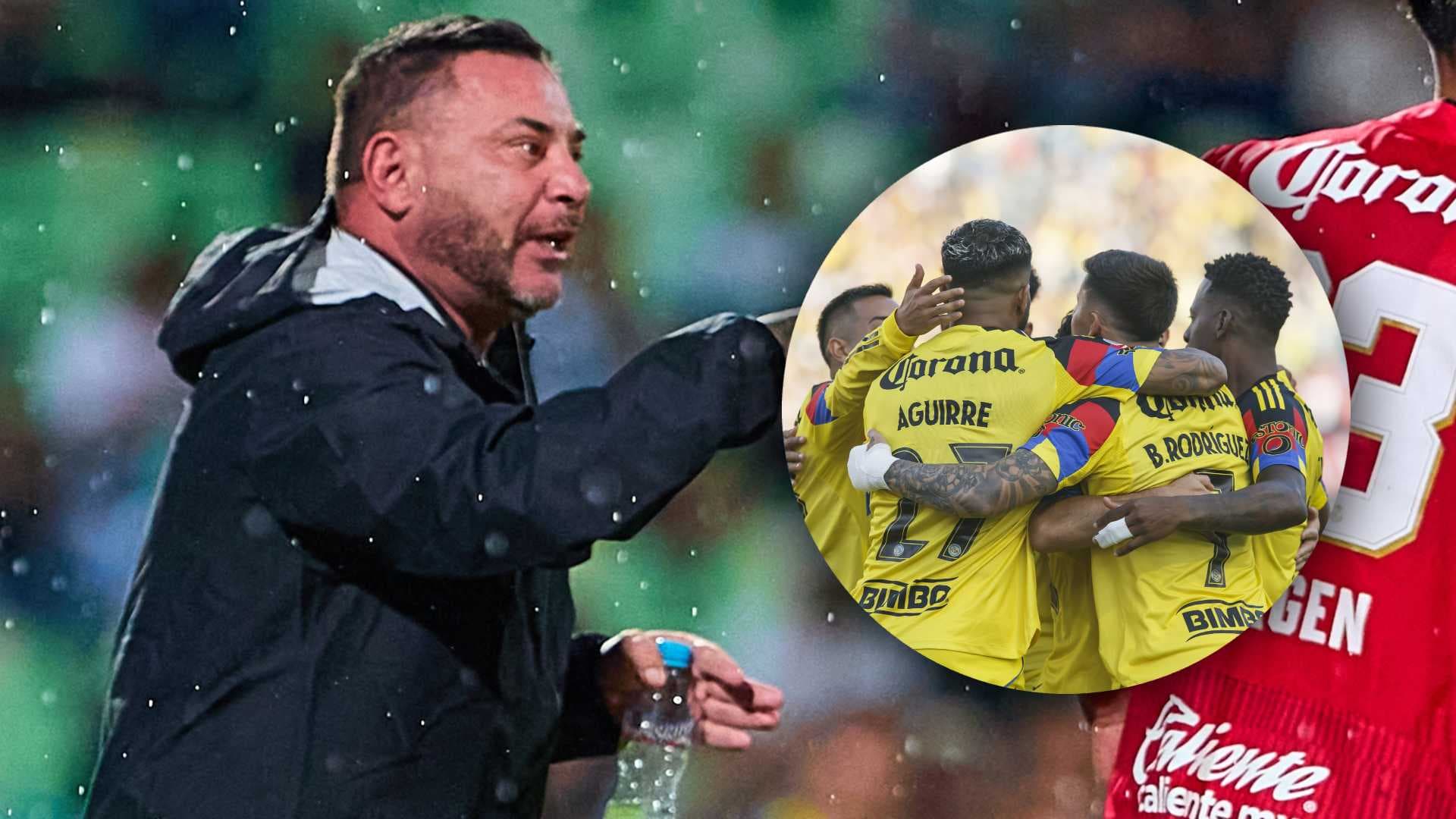 Antonio Mohamed y jugadores del América