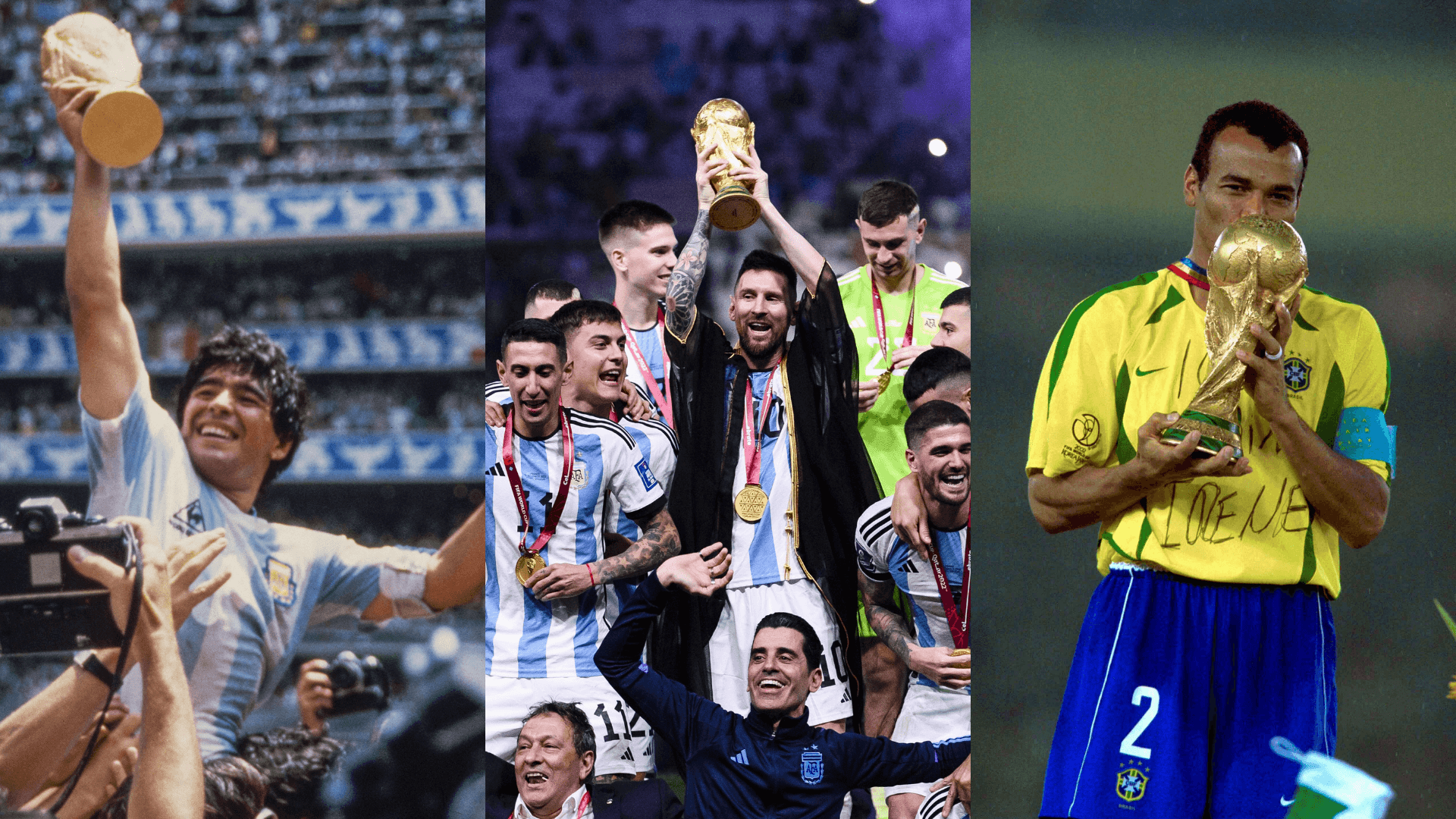 Argentina y Brasil ganadores de la Copa Mundial. | Foto: Mex Sport