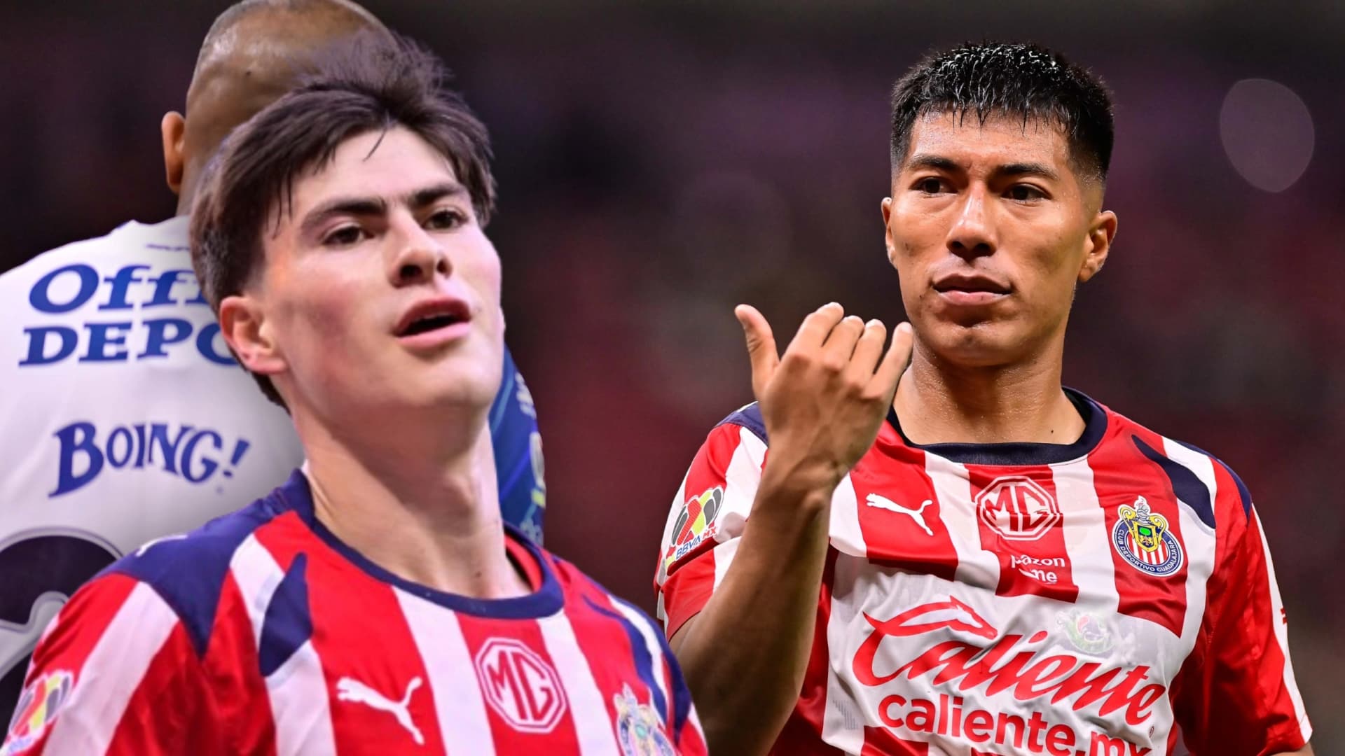 Armando González y Daniel Aguirre durante el triunfo de Chivas ante Pachuca
