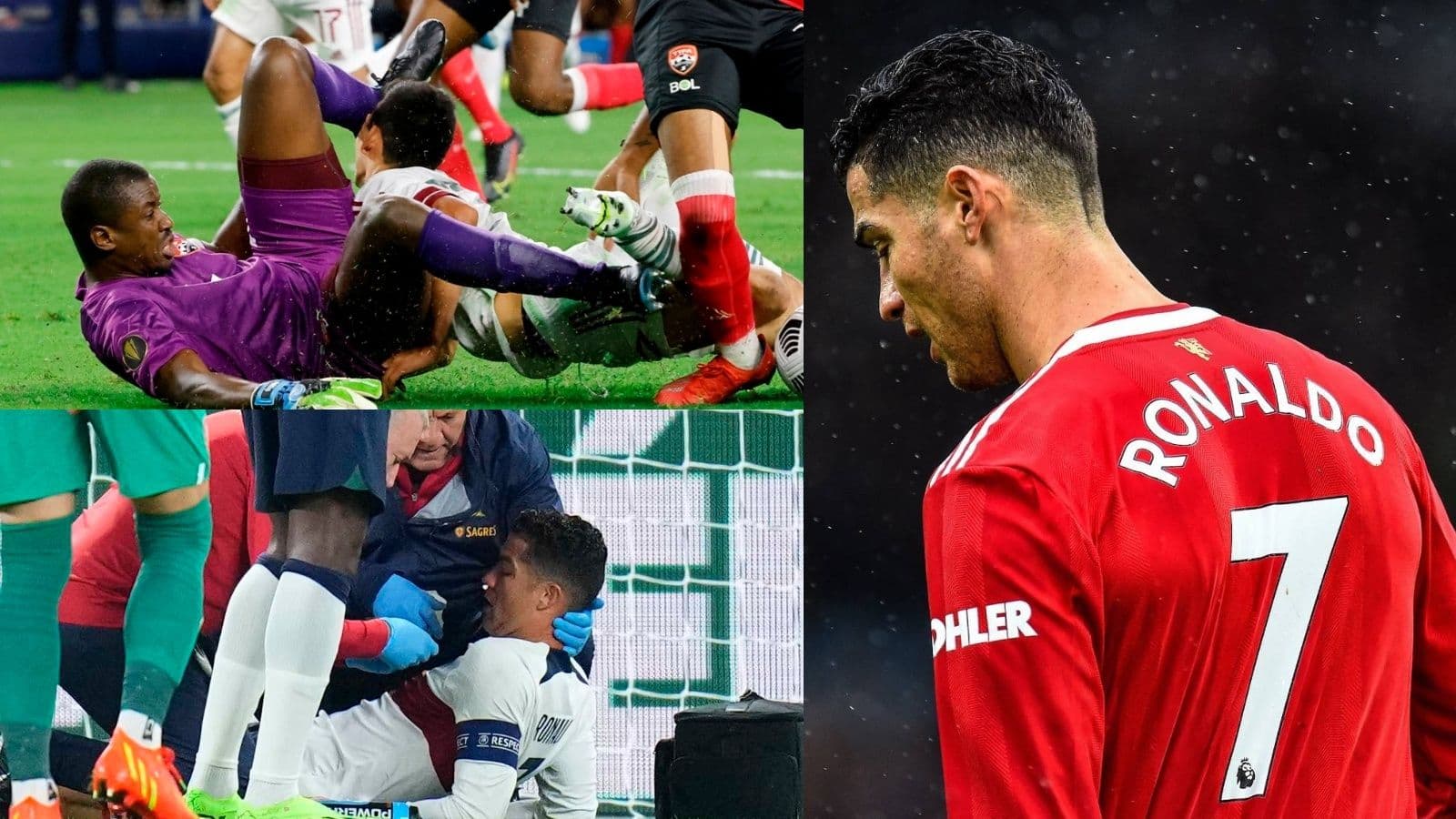 Así como hizo Hirving Lozano la reacción de Cristiano Ronaldo tras sufrir su golpe en la nariz