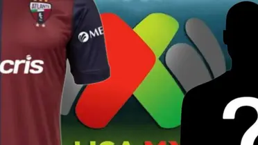Atlante y al fondo el logo de la Liga MX / Foto X
