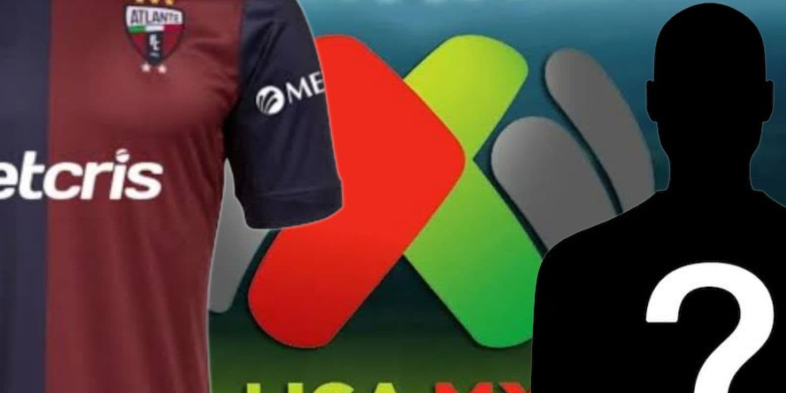 Atlante y al fondo el logo de la Liga MX / Foto X