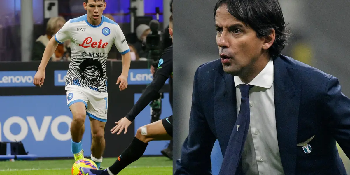 Aunque Napoli perdió, Simone Inzaghi, DT del Inter del Milán destacó el dinamismo de Hirving Lozano y reveló lo que sintió cuando se fue de la cancha