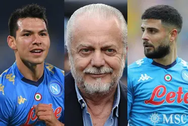 Aurelio De Laurentiis ya tomó una decisión sobre a quién retener entre Hirving Lozano y Lorenzo Insigne en el Napoli.
