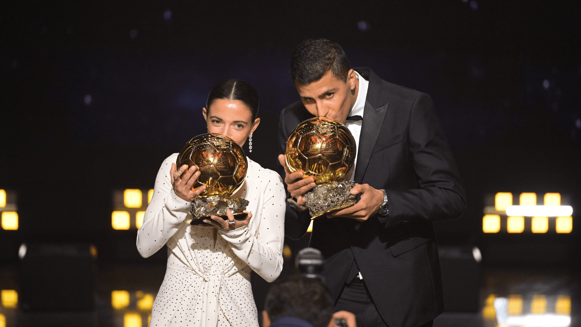 Balón de oro femenil y masculino del 2024. | Foto: X oficial del @ballondor