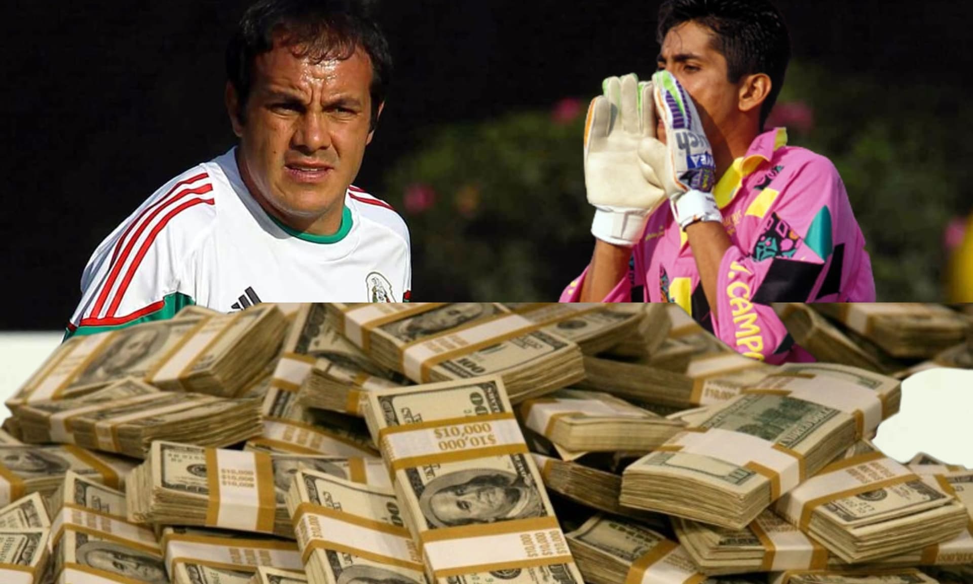 Blanco entrenando en el CAR, mientras Jorge Campos grita / Medio Tiempo