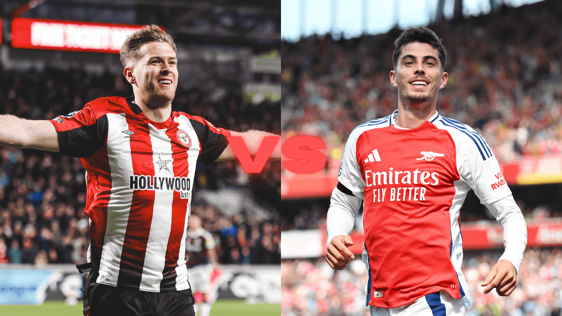Brentford vs Arsenal | Fotos: @BrentfordFC y @Arsenal