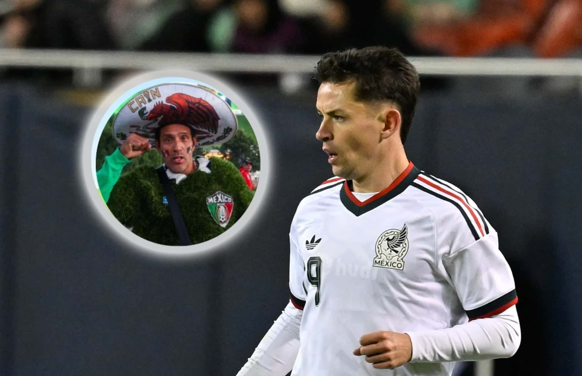 Caín Camacho ese hizo presente en el recinto donde está jugando la Selección Mexicana.