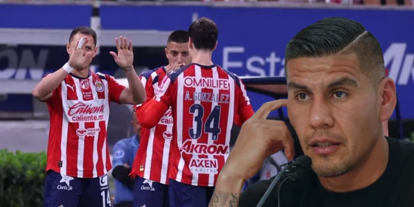 Carlos Salcido en el Chivas vs Mazatlán FC / FOTO TV AZTECA