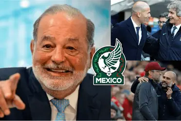 Carlos Slim y el DT que pondría para México si es que él es el que tome las riendas de la FMF. 