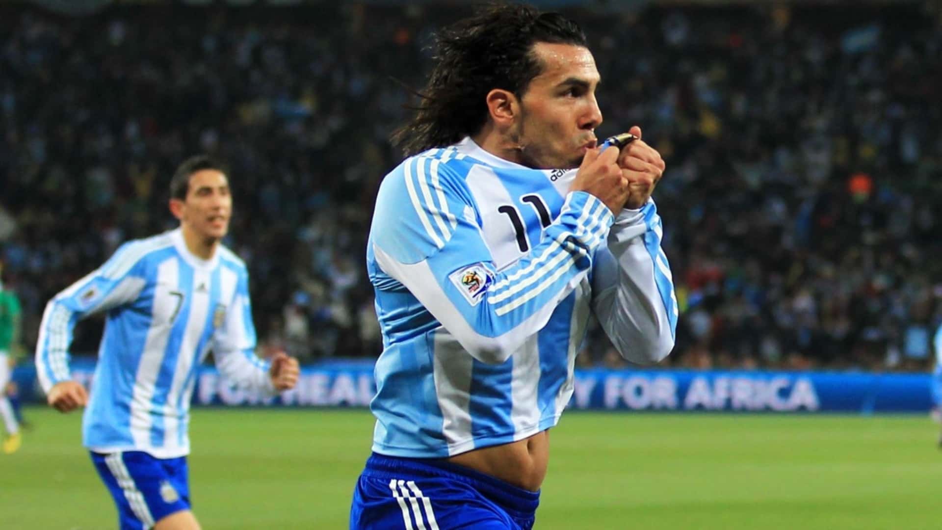 Carlos Tévez con la camiseta de la Selección de Argentina. (Foto: Andina)