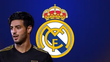 Carlos Vela junto al escudo del Real Madrid / FOTO CNN En Español
