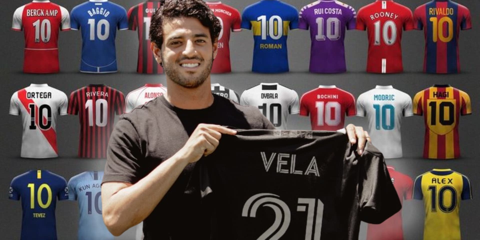 Carlos Vela presentando su playera de LAFC / Foto: Diario Marca