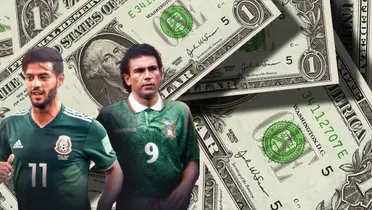 Carlos Vela y Hugo Sánchez con la playera del Tri, millones de dólares detrás / FOTO Facebook