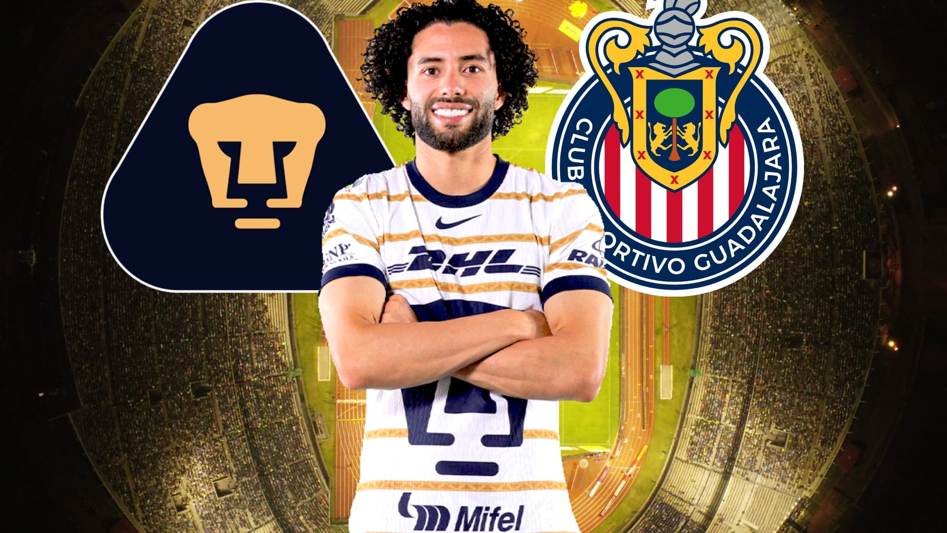 César Huerta con Pumas / Foto: Luis Estrello