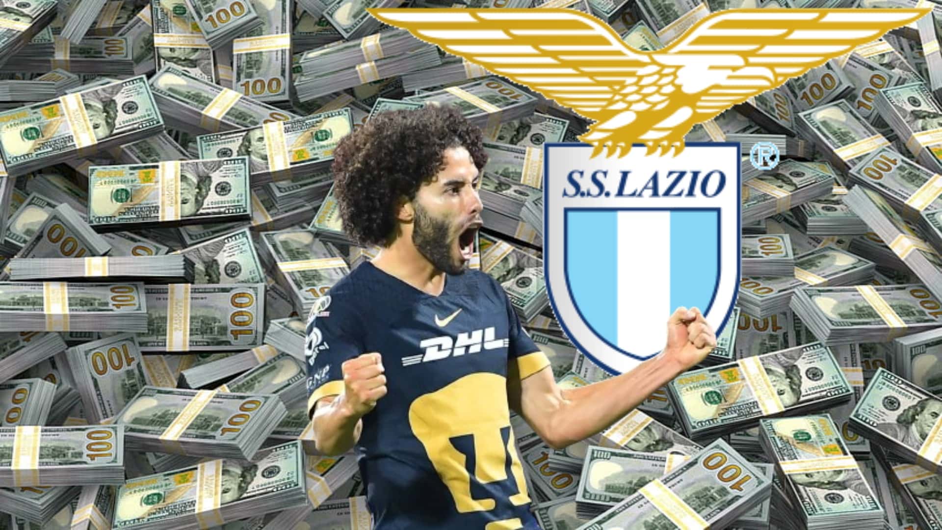César Huerta festejando un gol / Imagen: Récord