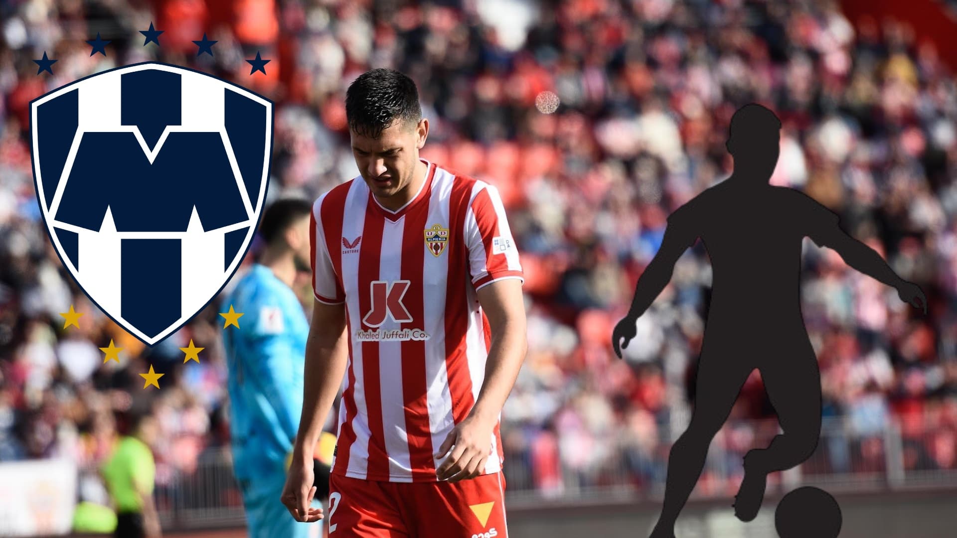 César Montes cabizbajo con Almería | Foto: TUDN