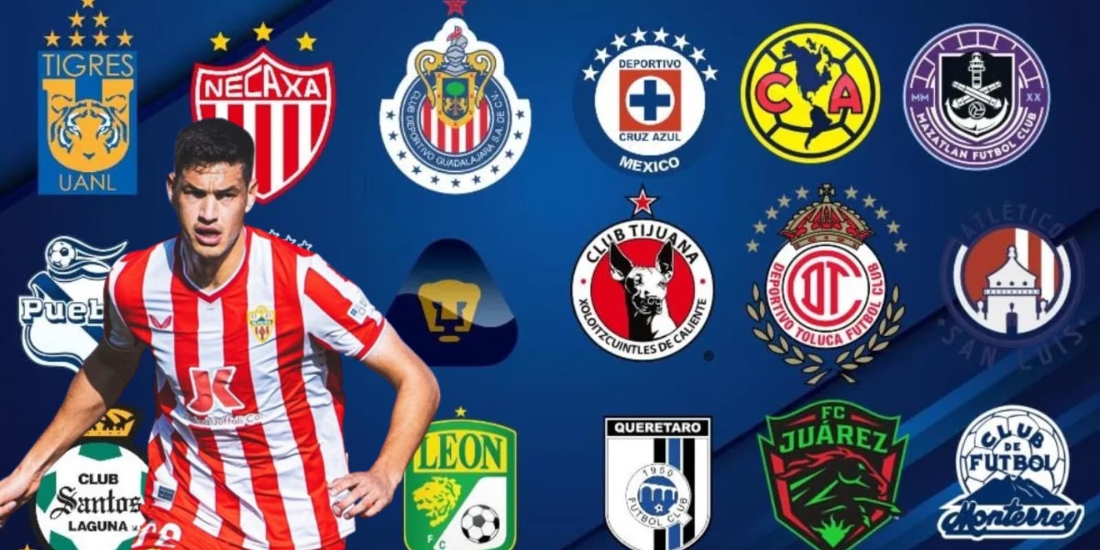 César Montes junto a equipos de la Liga MX