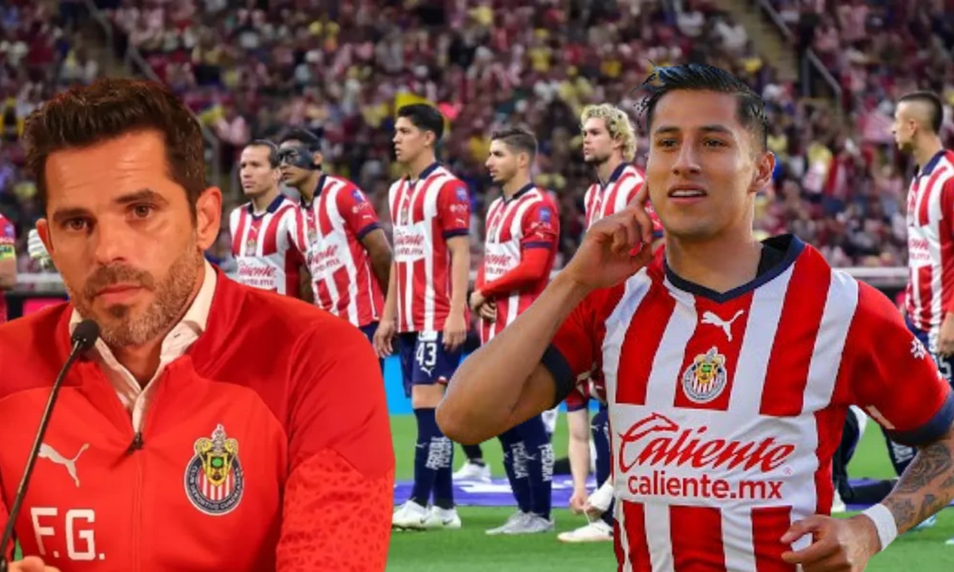 Chivas de Guadalajara en el campo de juego del estadio Akron (Fuente: Imago)