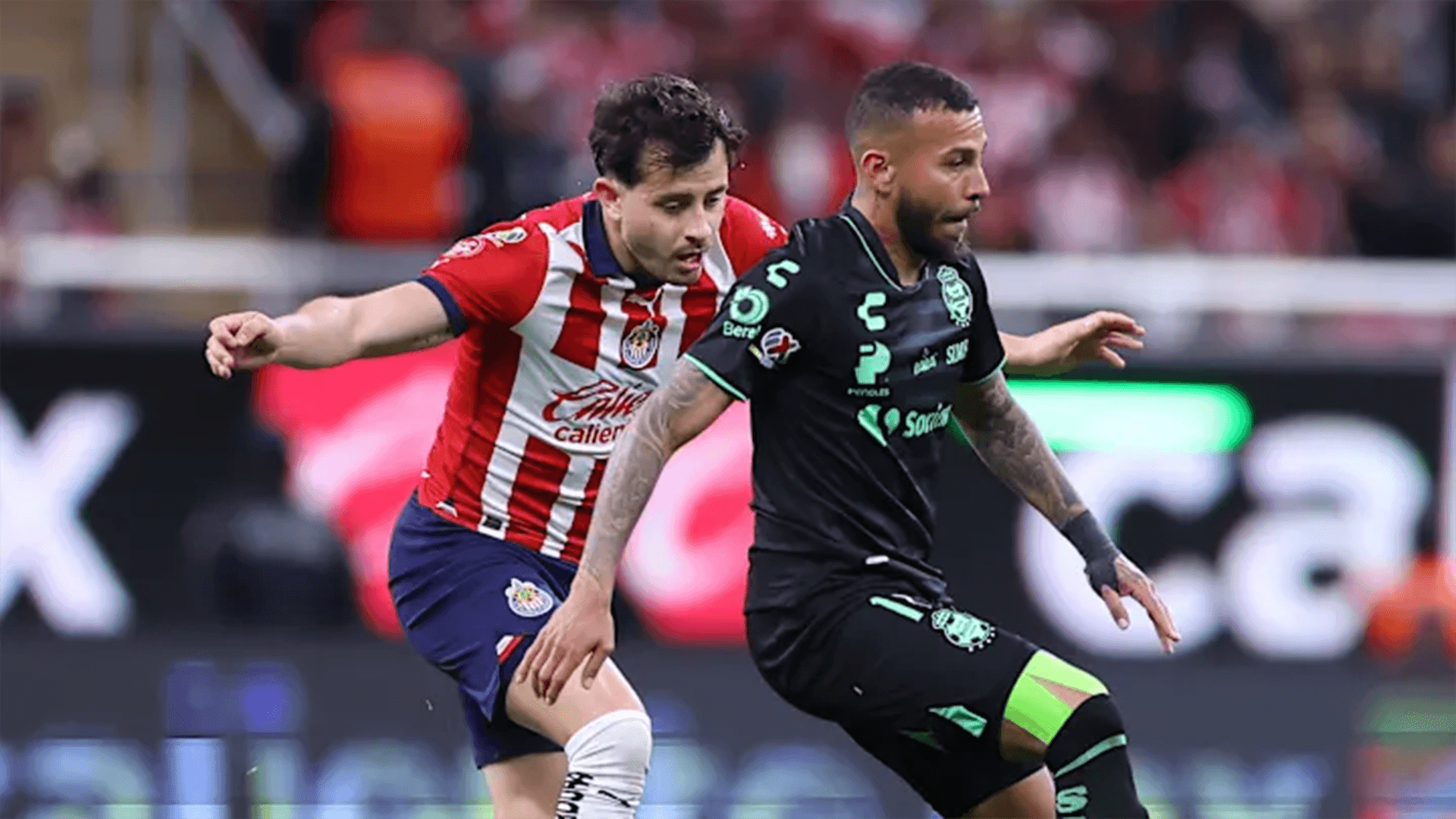 Chivas vs Santos en partido de J16 / Foto: Gettyimages