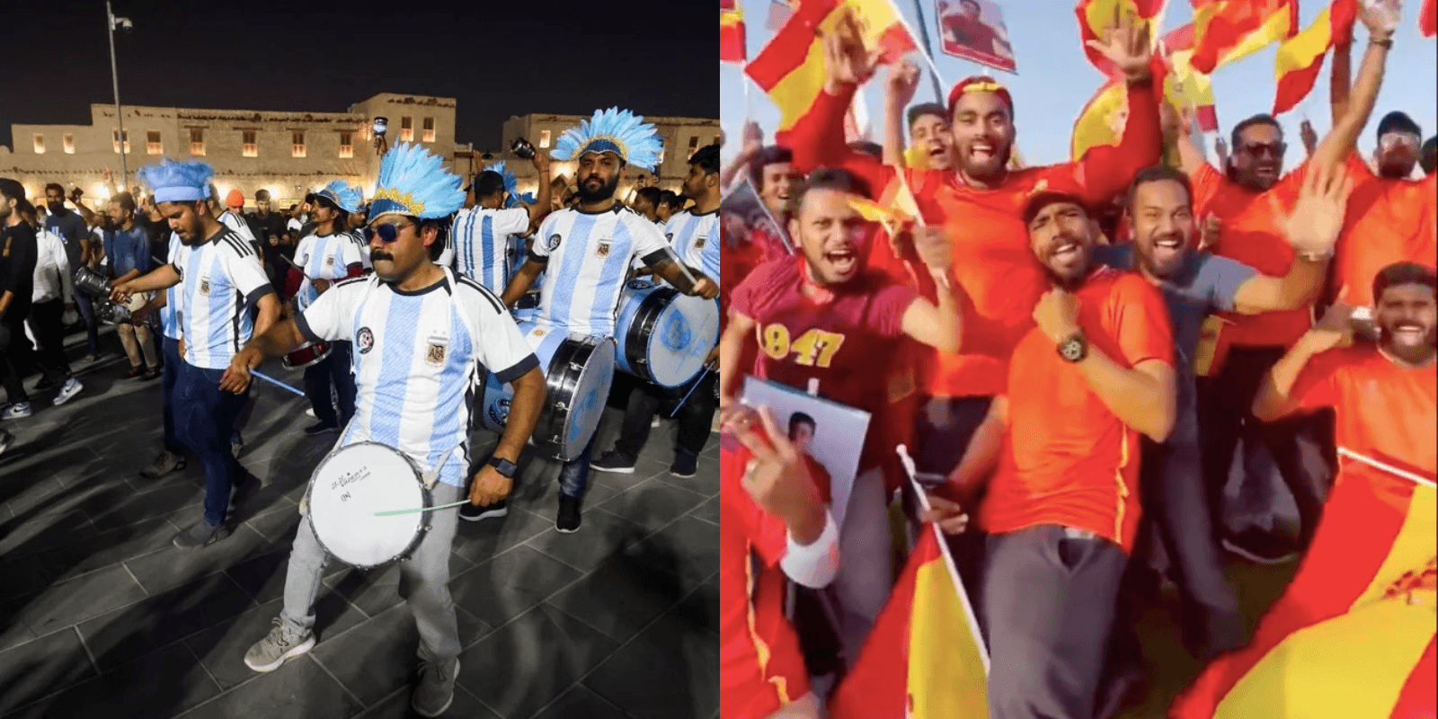 Circulan videos de supuestos aficionados falsos en todas las ciudades de Qatar