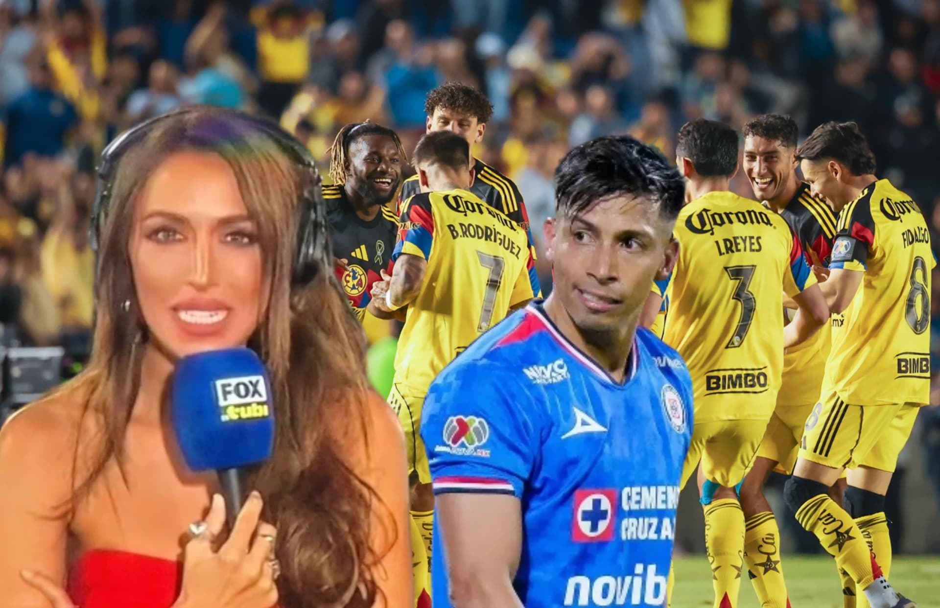 Claudia García, Ángel Sepúlveda y jugadores/ Foto Club América.